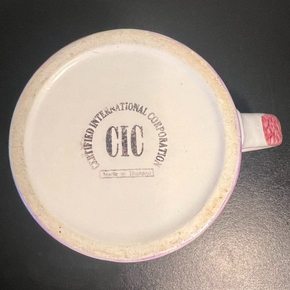 Certified International CIC Ceramic Floral Coffee Mug Painted Flower in Pot - Picture 5 of 6